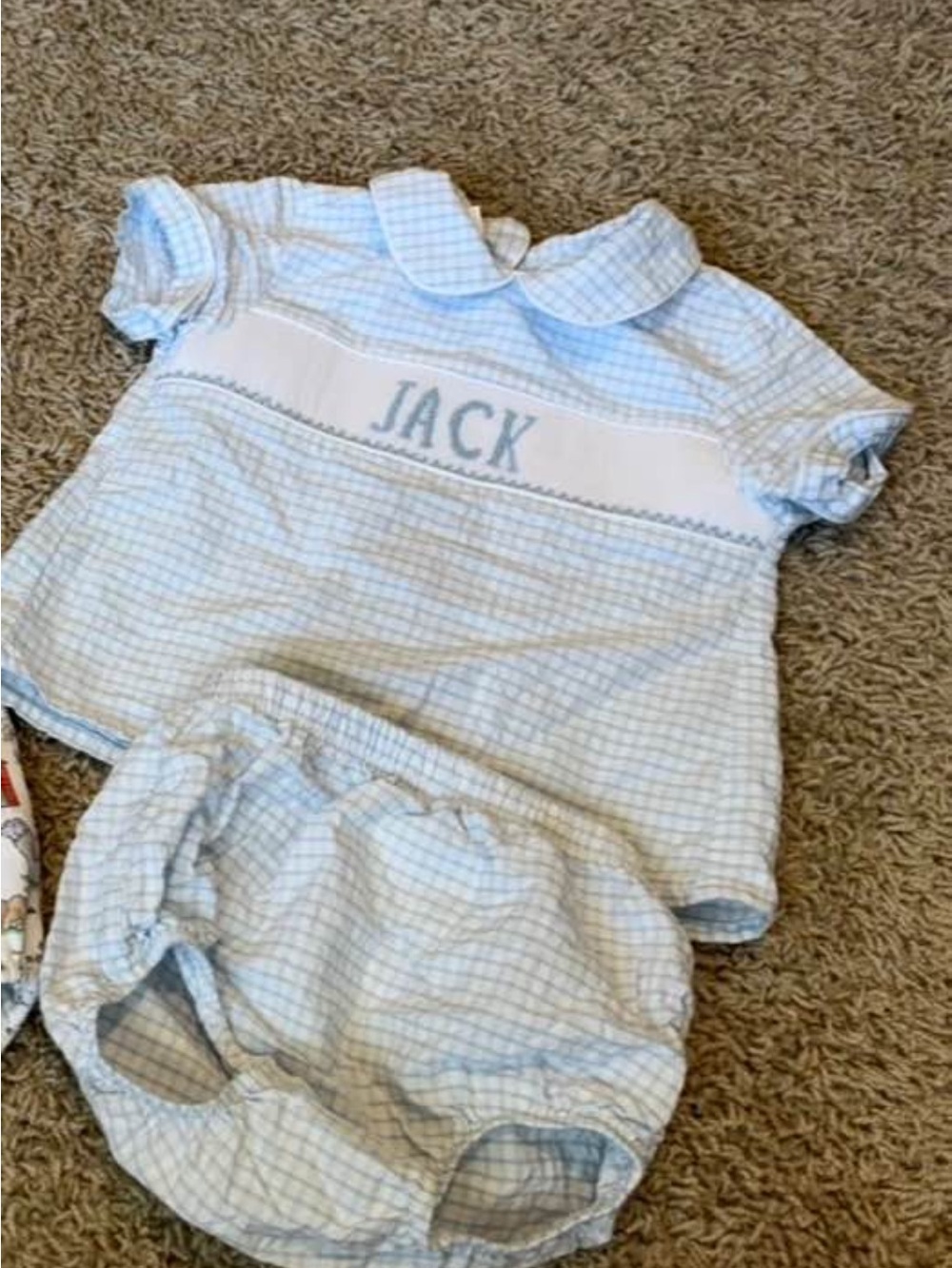 Personalized Blue Baby Set with Name Embroidery - Jack